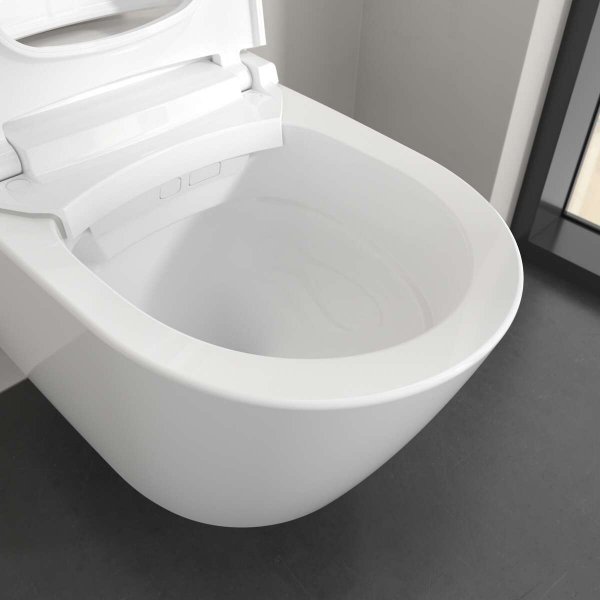 Villeroy &amp; Boch ViClean Supreo toaleta myjąca wisząca z deską WC z kolor biały z CeramicPlus V16EN2R1