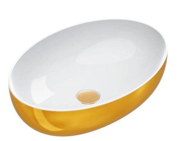 CATALANO SFERA Gold &amp; Silver Umywalka nablatowa biały/złoty  0522600042