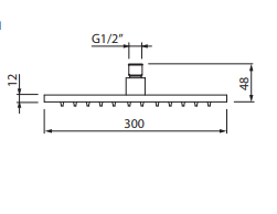 Vedo deszczownica 300x300mm Slim VSN7130/CZ