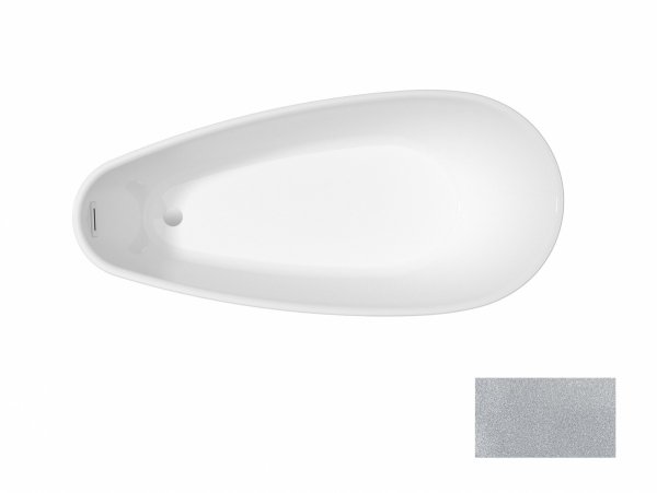 Besco Goya A-line Glam wanna wolnostojąca 170 Złota + syfon z przelewem chrom WA170GZL