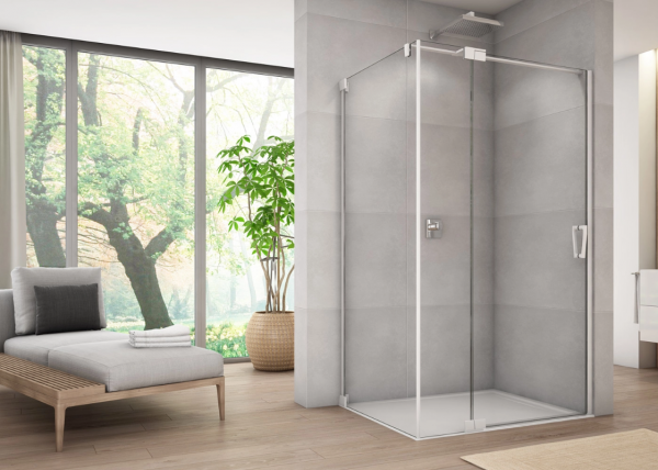 Ronal Sanswiss dodatkowa ścianka boczna 90,1-140x0-200 cm, szkło przezroczyste, profile WHITE LINE biały mat CAT3SM20907