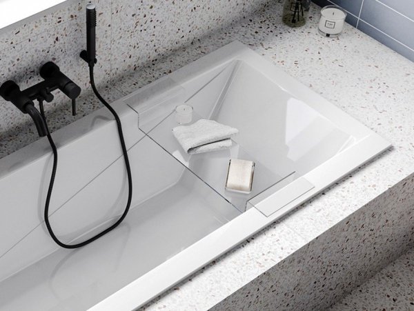 Besco Clear półka wannowa 70x25 PWCL70