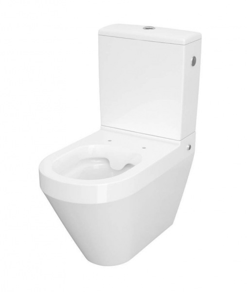 Miska kompaktowa CREA CleanOn 010/020, owalna, Back-to-Wall, deska SLIM duroplastowa Crea, crea ceramika Cersanit (K114-023)