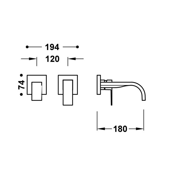 Tres CUADRO ELEMENT NAŚCIENNY DO PODTYNKOWEGO KORPUSU BATERII UMYWALKOWEJ-00630021OR