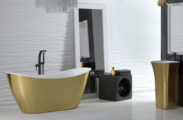 Besco Viya Glam wanna wolnostojąca 160 srebrna + klik-klak chrom w cenie WMD160VS
