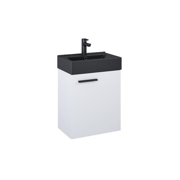 Elita TINY SET Szafka + umywalka 45 1D WHITE MATT (UM. BLACK) PDW 168301/RE020450155290