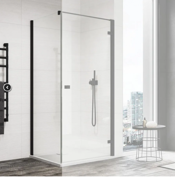 Ronal Sanswiss Annea ścianka prysznicowa 100 cm boczna do drzwi czarny mat ANT110000607