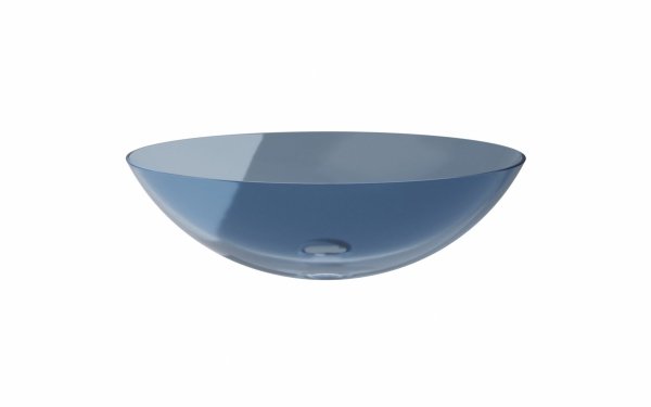 Besco Anya Blue Wave umywalka nablatowa + maskownica czarny matt UMA50BWB