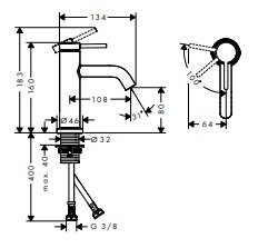 Hansgrohe Tecturis S Jednouchwytowe baterie umywalkowe Chrom 73301000
