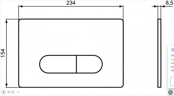 Ideal Standard ProSys Oleas Przycisk WC biały R0115AC