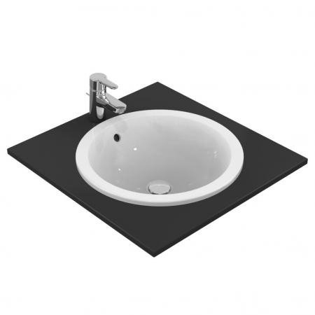 Ideal Standard Connect Umywalka wpuszczana 48x48 cm z bez otworu na baterię, z przelewem, z powłoką Ideal Plus, biała E5053MA