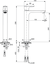 Ideal Standard Connect Air Bateria umywalkowa wysoka bez korka szary magnetyczny połysk A7027A5