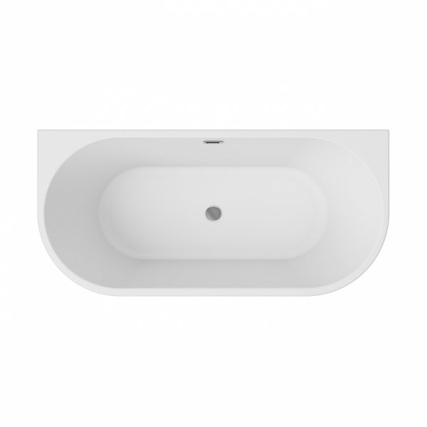 Besco Vica New Glam Grafitowy wanna wolnostojąca 170 + klik-klak chrom z przelewem slim WA170VNGR