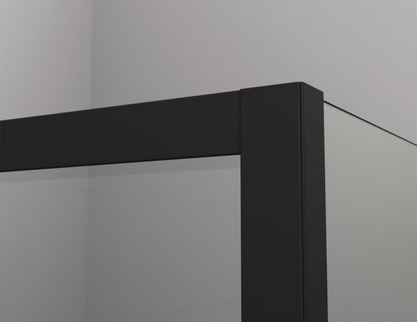 Ronal Sanswiss Easy Black Ścianka prysznicowa Walk-in 150x200 cm profile czarny mat szkło przezroczyste Aquaperle STR4P1500607