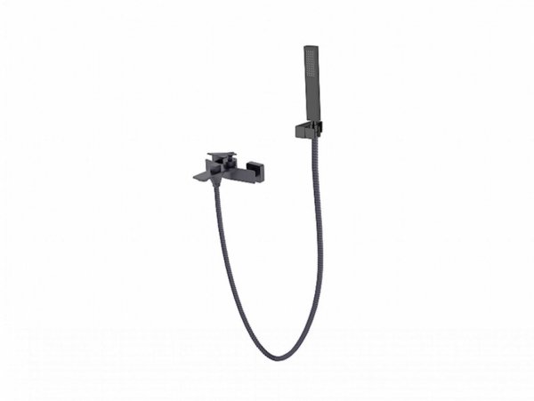 Besco Aspira bateria wannowa ścienna gun metal BW-AS-GR
