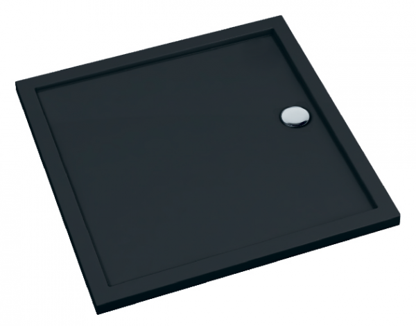 Schedline Brodzik akrylowy Sharper Black Mat 90x90x4,5 cm, kwadratowy, Gwarancja 7 lat 3S.S2K-9090/C/MG