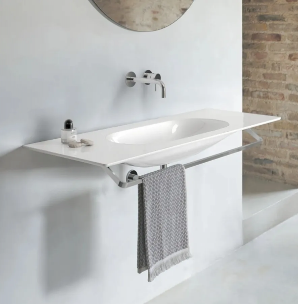 Catalano Sfera umywalka ścienna 125x50cm z kompletem mocowań szary mat 1125HZCS/0521260023