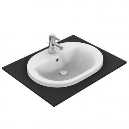 Ideal Standard Connect Umywalka wpuszczana 62x46 cm z otworem na baterię, z przelewem, z powłoką Ideal Plus, biała E5040MA