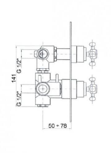 Reitano Atea Bateria termostatyczna podtynkowa chrom RT052