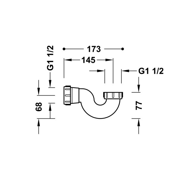 Tres Syfon z PVC wannowy-13463460