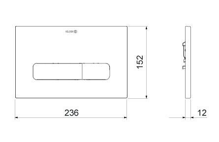 Kludi Unifix Przycisk WC czarny mat 30PP0139