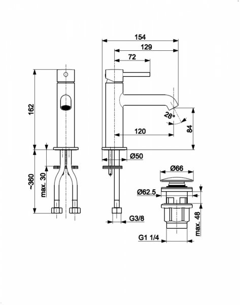 KFA MOZA MINI CHROM bateria umywalkowa chrom 503283500