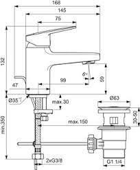 Ideal Standard Ceraplan Bateria umywalkowa z korkiem chrom BD202AA