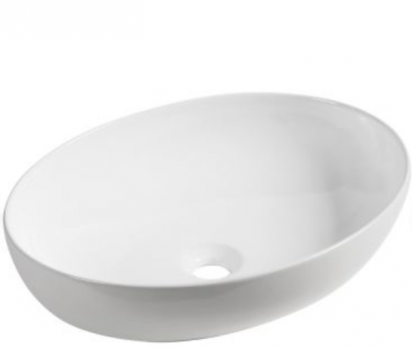 Laveo Desna umywalka 51x39 cm nablatowa owalna biała VUD6251