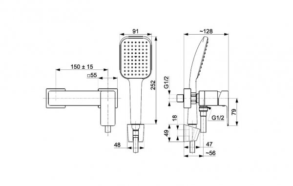 KFA Armatura Dust bateria prysznicowa natryskowa biała 93836061