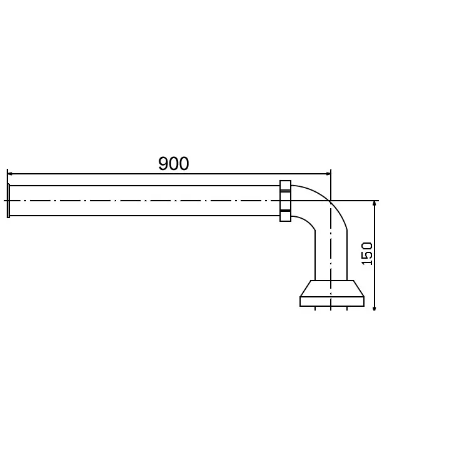 Vicario przedłużka do przelewu wannowego 90 cm złota 821900ZL
