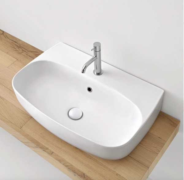 KERASAN NOLITA UMYWALKA PODWIESZANA/ NABLATOWA BIANCO MATT 70x45 534230