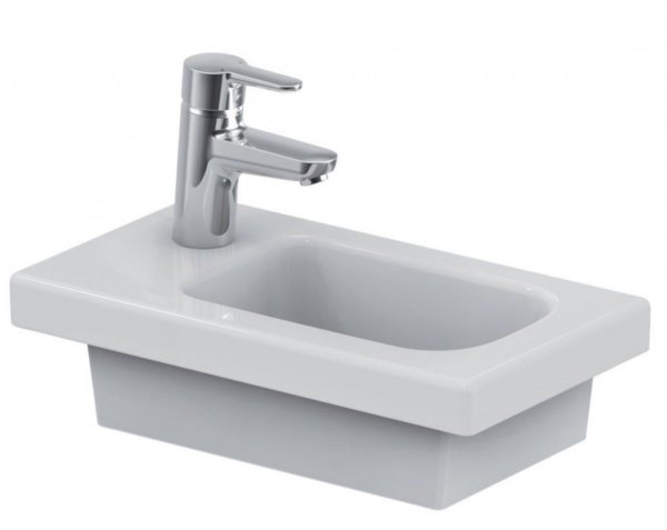 Ideal Standard Connect Space Umywalka półblatowa 45x25 cm, otwór po lewej stronie, biała E136201