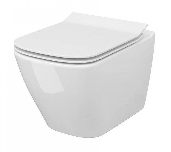 Cersanit CITY SQUARE Zestaw Miska WC z ukrytym montażem, deską duroplastową wolnoopadającą z funkcją łatwego wypinania S701-405