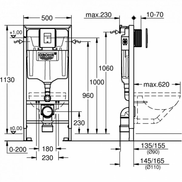 Grohe Rapid SL Stelaż podtynkowy 5w1 38827000  