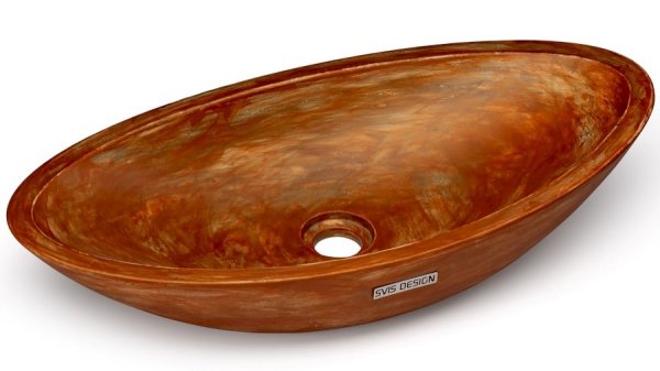  S.V.I.S.Design  UMYWALKA 60 CM ORION BASIC - AGED METAL, MIEDZIANY I ZIELONY, LAKIER MATOWY