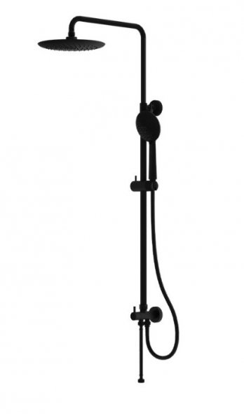 Lavita Zestaw prysznicowy z deszczownicą bez baterii Orion Matt Black 5900378346166