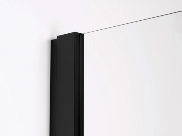 Ronal wolnostojąca ścianka stała 140x200 cm, szkło Durlux 200, profile BLACK LINE czarny mat TOPF21400622