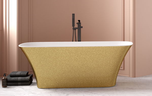 Besco Assos S-Line Glam wanna wolnostojąca grafitowa + klik-klak chrom w cenie WMD160ALG