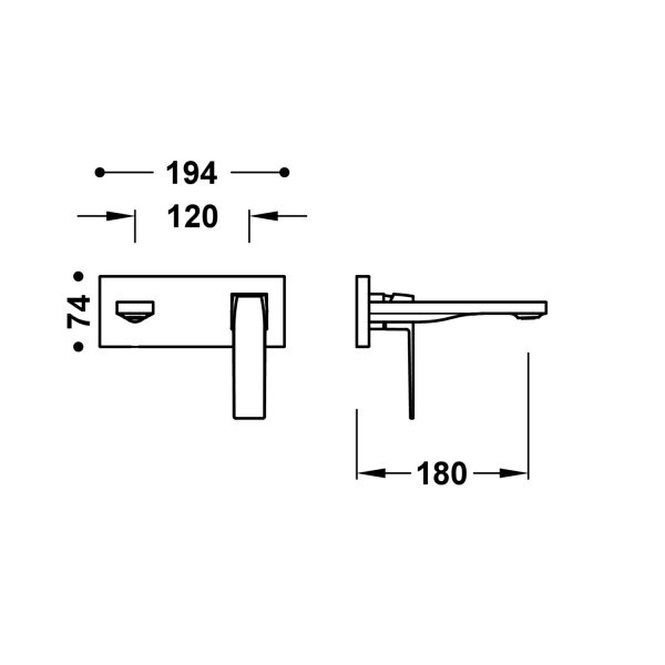 Tres SLIM ELEMENT NAŚCIENNY DO PODTYNKOWEGO KORPUSU BATERII UMYWALKOWEJ-20230031NM