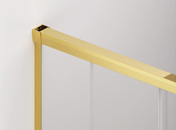 Ronal Sanswiss wejście narożne rozsuwane dwuczęściowe lewe 80x200 cm, szkło przezroczyste, profile GOLD LINE złoty CAE2G0801207