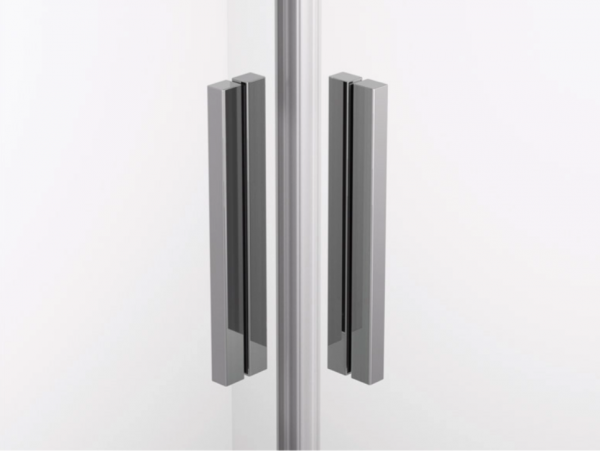 Ronal wejście narożne prawe z drzwiami rozsuwanymi, kabina asymetryczna 70x200 cm, szkło przezroczyste, profile biały TLSD0700407