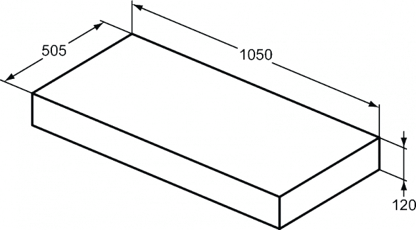 Ideal Standard Adapto Konsola 105 cm jasnobrązowe drewno U8408FF