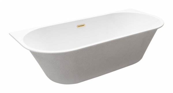 Besco Vica Slim+ wanna symetryczna 170 + syfon z przelewem czarny WAVS170C+