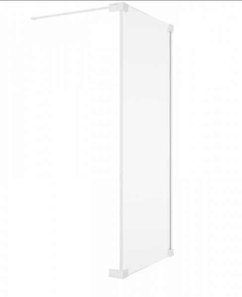 Ronal Sanswiss ścianka boczna 30-90x0-200 cm, szkło przezroczyste, profile WHITE LINE biały mat CAT2SM10907