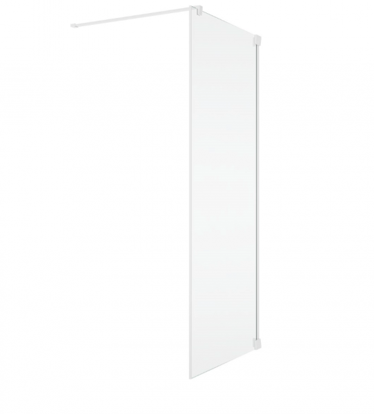 Ronal Sanswiss ścianka boczna 80x200 cm, szkło przezroczyste, profile WHITE LINE biały mat CAT10800907