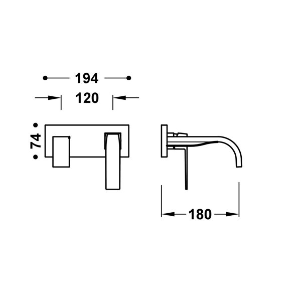 Tres SLIM ELEMENT NAŚCIENNY DO PODTYNKOWEGO KORPUSU BATERII UMYWALKOWEJ-20230033NM