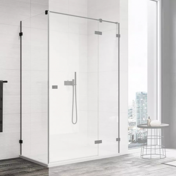 Ronal Sanswiss Annea ścianka prysznicowa 80 cm boczna do drzwi czarny mat ANTW108000607