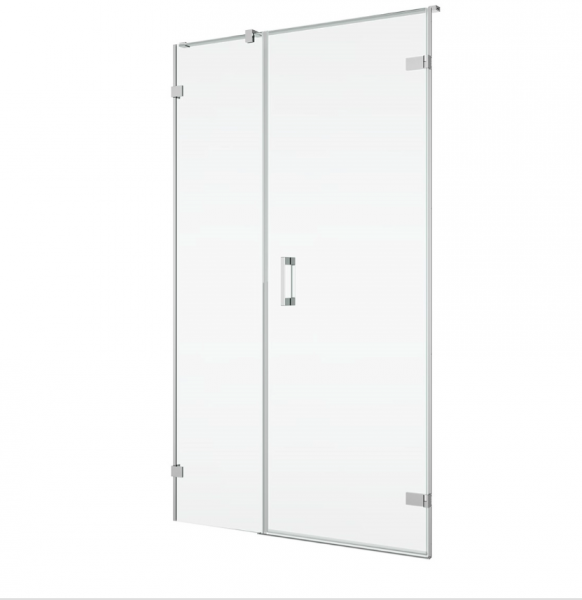 Ronal Sanswiss drzwi jednoczęściowe ze ścianką stałą w linii 160,1-200x0-200 cm, szkło satyna, profile chrom PU31PGSM41049
