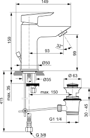Ideal Standard Tesi Jednouchwytowa bateria umywalkowa z korkiem automatycznym chrom A6558AA