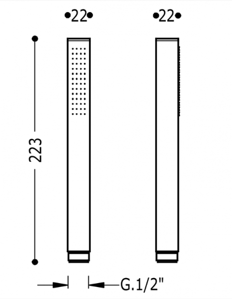 Tres Słuchawka prysznicowa 00663901OM
